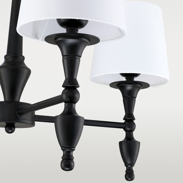 Cosmolight klasszikus csillár austin fekete cosp04166bk-wh