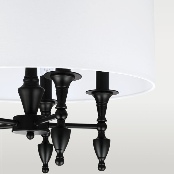 Cosmolight klasszikus csillár austin fekete cosp05203bk-wh