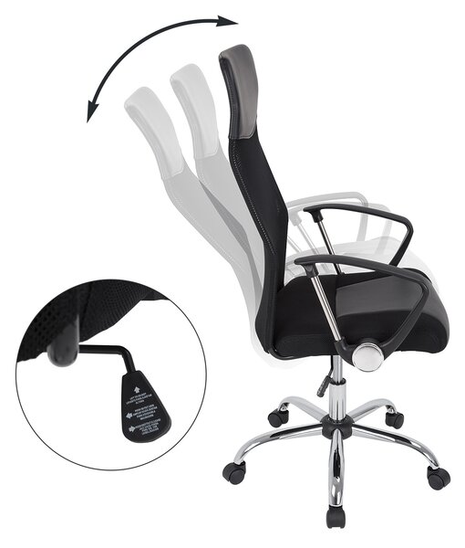 Casaria® Alabama irodai forgószék - fekete