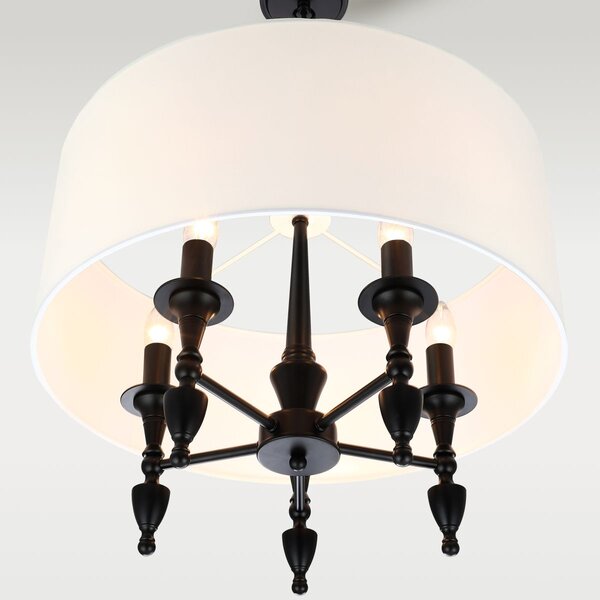 Cosmolight klasszikus csillár austin fekete cosp05203bk-wh