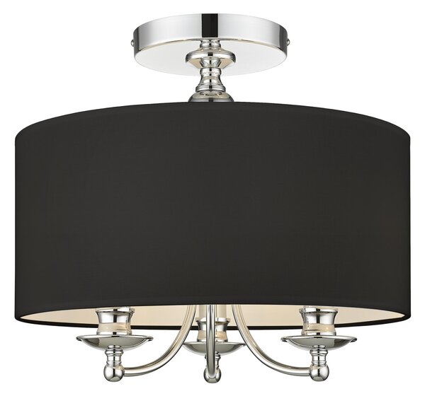 Cosmolight glamour modern mennyezeti lámpa abu dhabi króm fekete cosc03466ch-bk