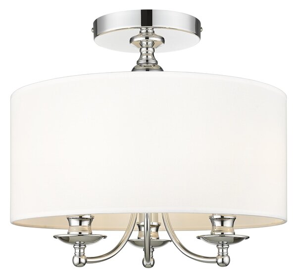 Cosmolight glamour modern mennyezeti lámpa abu dhabi fehér króm cosc03466ch-wh