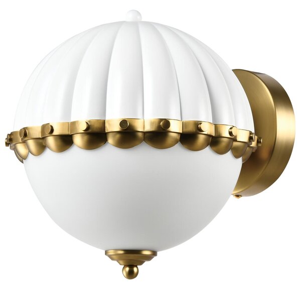 Cosmolight glamour modern fali lámpa pralines fehér sárgaréz cosw01237wh