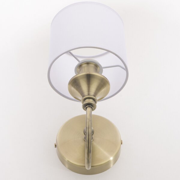 Cosmolight glamour modern fali lámpa abu dhabi fehér sárgaréz cosw01844br-wh