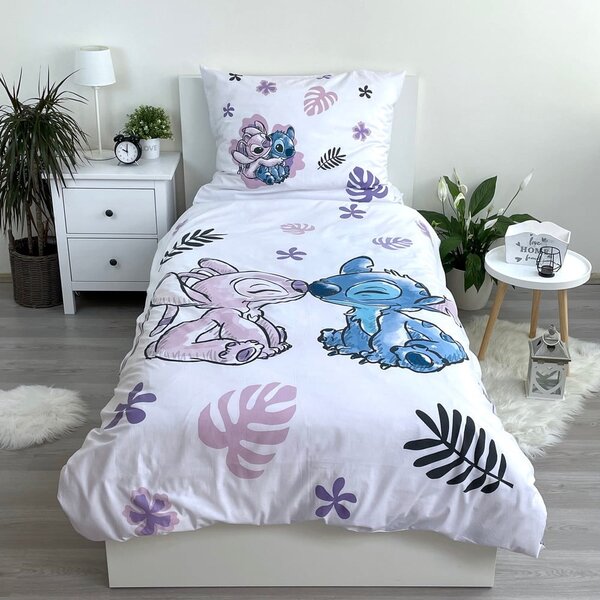 Egyszemélyes pamut gyerek ágyneműhuzat 140x200 cm Lilo and Stitch – Jerry Fabrics