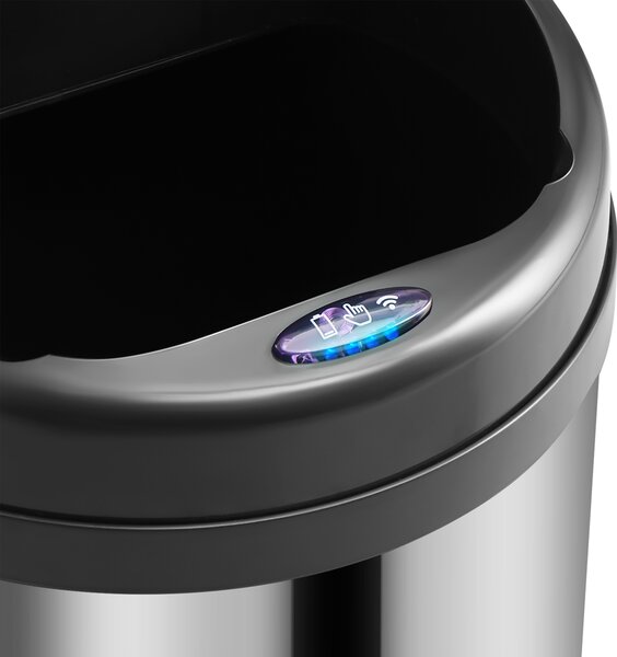 Deuba Érintésmentes szemetes USB-vel 40 l - ezüst