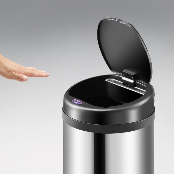 Deuba Érintésmentes szemetes USB-vel 40 l - ezüst