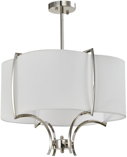 Cosmolight glamour modern mennyezeti lámpa faro fehér nikkel cosp04046ni-wh