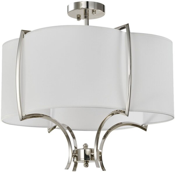 Cosmolight glamour modern mennyezeti lámpa faro fehér nikkel cosp04046ni-wh