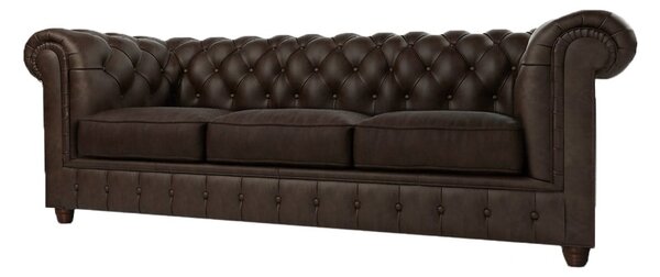 Sötétbarna bársony kanapé 230 cm Cambridge – Ropez