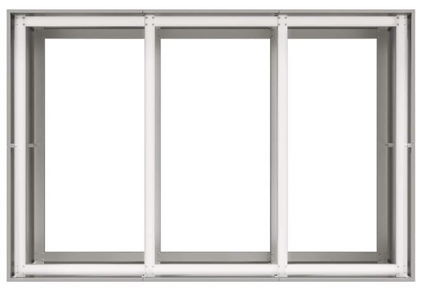 VidaXL növénytartó 120x80x80 cm Rozsdamentes acél