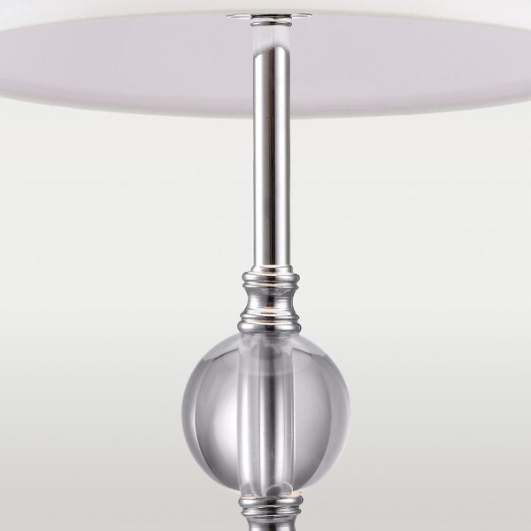 Cosmolight glamour klasszikus asztali lámpa monaco fehér króm cost01230ch-wh