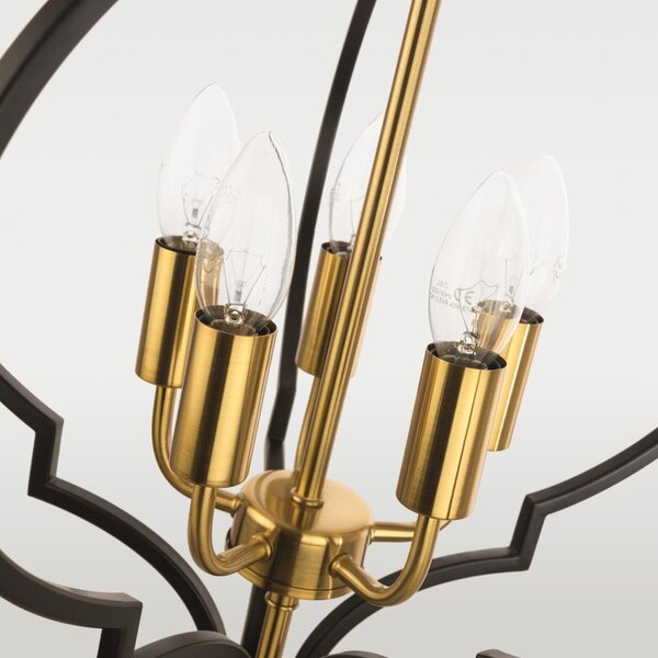 Cosmolight modern csillár nashville fekete arany cosp05179bk