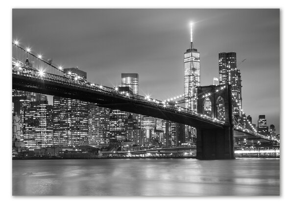Üvegfotó New york éjjel