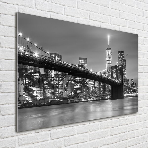Üvegfotó New york éjjel