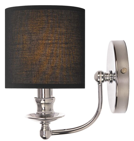 Cosmolight glamour klasszikus fali lámpa abu dhabi króm fekete cosw01397ch-bk