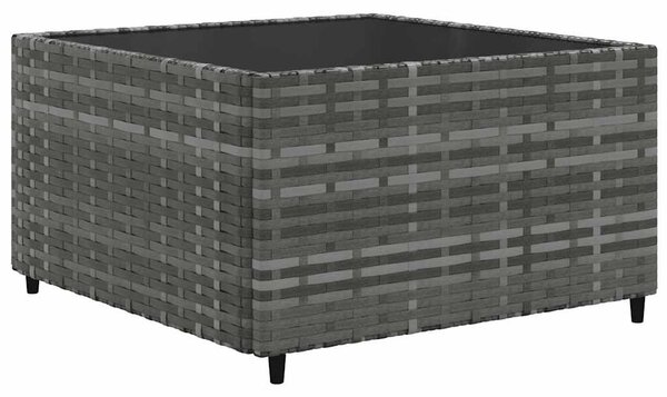 6 részes szürke polyrattan kerti ülőgarnitúra párnákkal