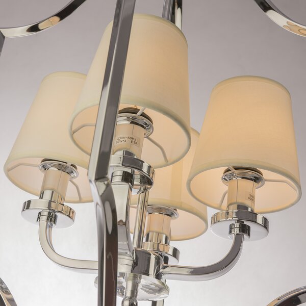 Cosmolight glamour klasszikus csillár new york fehér króm cosp04380ch-wh