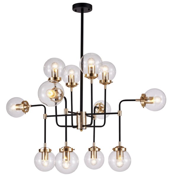 Cosmolight modern vintage csillár boston sárgaréz átlátszó cosp12826br