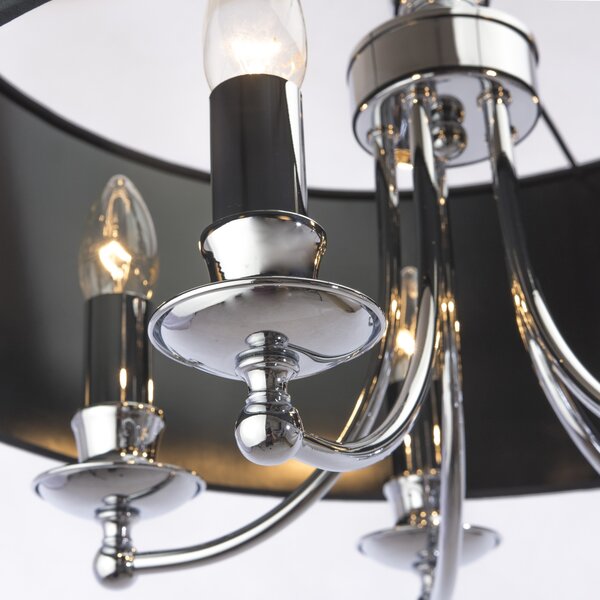 Cosmolight glamour klasszikus csillár abu dhabi fekete ezüst cosp05697ch-bk