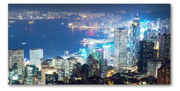 Akrilüveg fotó Hong kong éjjel