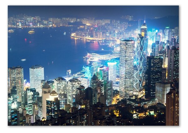 Akrilüveg fotó Hong kong éjjel
