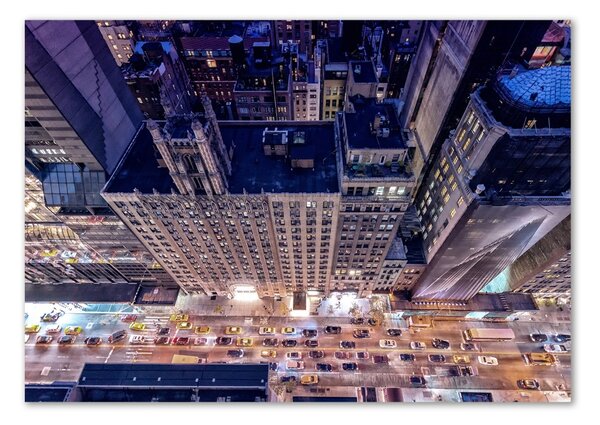 Üvegfotó New york éjjel