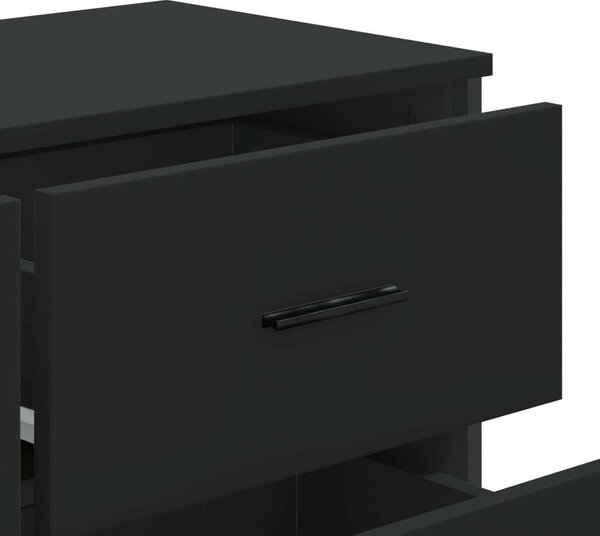VidaXL fekete szerelt fa Komód 91 x 35,5 x 74,5 cm