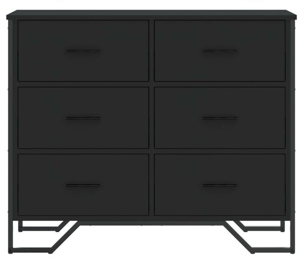 VidaXL fekete szerelt fa Komód 91 x 35,5 x 74,5 cm