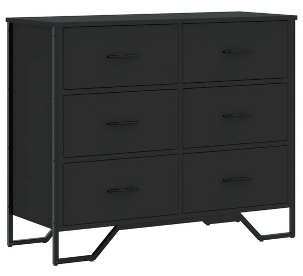 VidaXL fekete szerelt fa Komód 91 x 35,5 x 74,5 cm