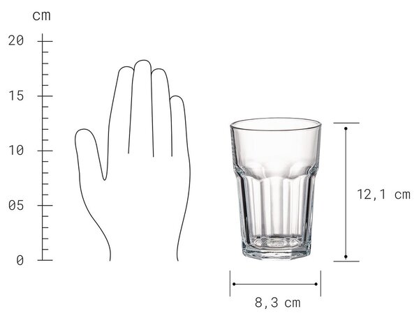 GIBRALTAR üvegpohár 300ml