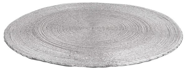 SHINE ON étkezési alátét gyöngyökkel, ezüst Ø35cm