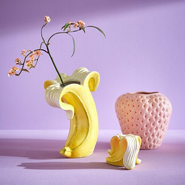 STRAWBERRY váza, rózsaszín 16,4 cm