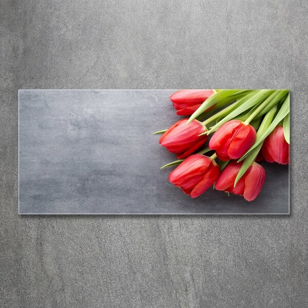 Akrilkép Piros tulipánok