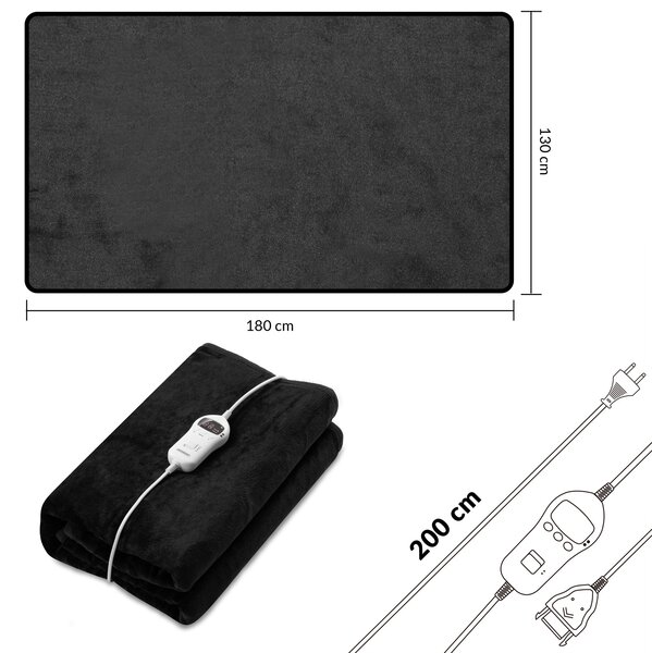 Monzana® Fleece fűthető takaró - antracit