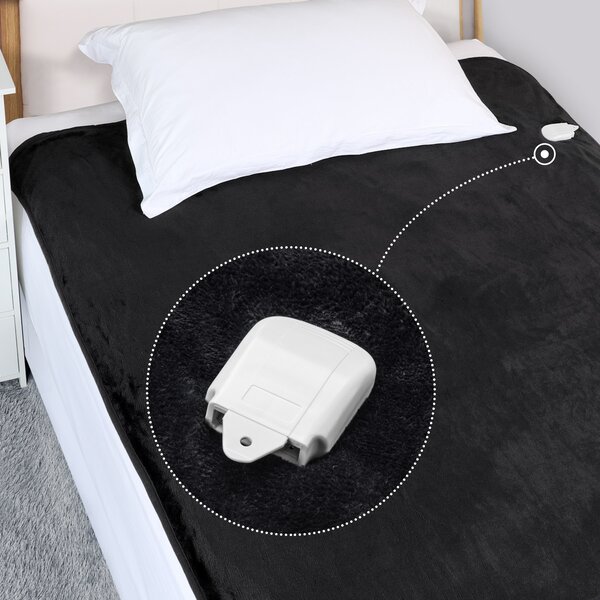 Monzana® Fleece fűthető takaró - antracit