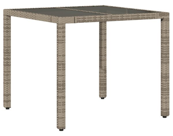 5 részes szürke polyrattan kerti étkezőgarnitúra párnával