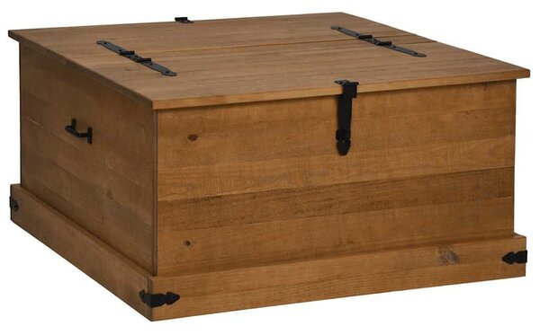 VidaXL tömör fenyőfa HALDEN tárolószekrény 91x91x47 cm