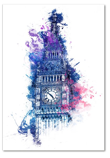 Üvegkép Színes big ben