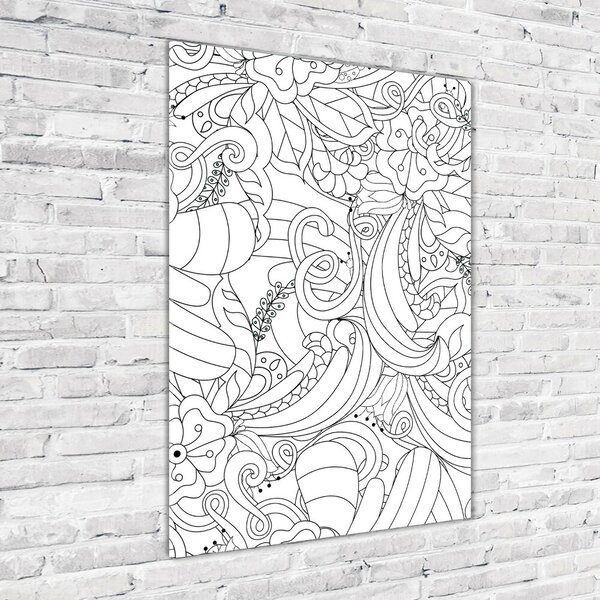 Egyedi üvegkép Háttér zentangle