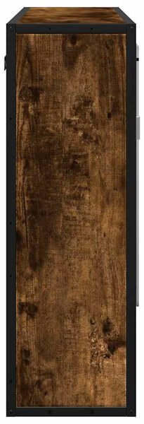 VidaXL füstölt tölgy szerelt fa tükrös fürdőszobaszekrény 65x20x60 cm