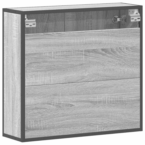 VidaXL szürke sonoma színű szerelt fa tükrös szekrény 65x20x60 cm