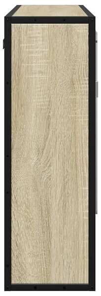 VidaXL sonoma tölgy szerelt fa tükrös fürdőszobaszekrény 65x20x60 cm