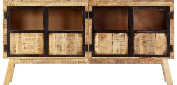 Mangófa Tálalószekrény - Ipari Stílus - 160x30x80 cm