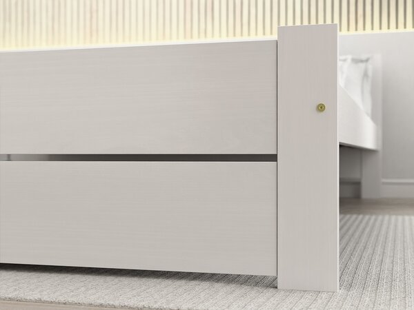 IKAROS DOUBLE ágy 140 x 200 cm, fehér Ágyrács: Léces ágyrács, Matrac: Matrac nélkül