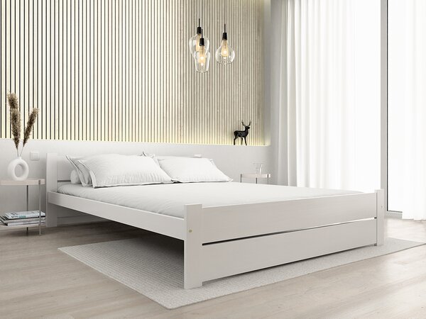 IKAROS DOUBLE ágy 140 x 200 cm, fehér Ágyrács: Léces ágyrács, Matrac: Matrac nélkül