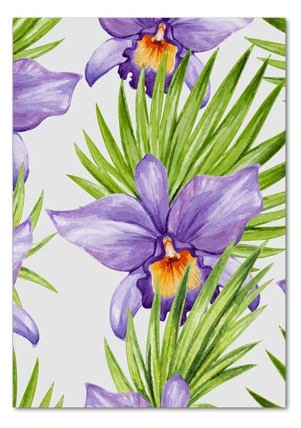 Photo kép üveg Orchid és pálmák