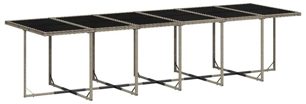 13 részes szürke polyrattan kerti ülőgarnitúra párnákkal