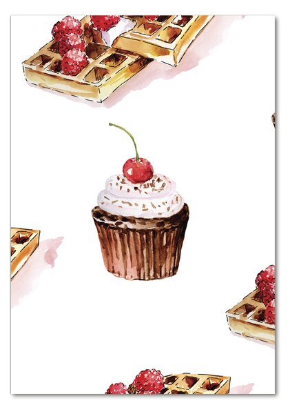 Üvegfotó Muffin és gofri