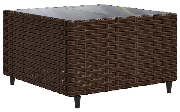 7 részes barna polyrattan kerti ülőgarnitúra párnákkal
